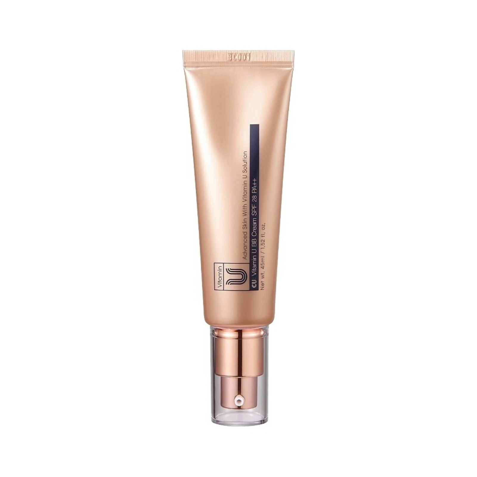 CUSKIN trigubo poveikio BB kremas su vitaminu U ir peptidais SPF28 PA++, 45 ml.