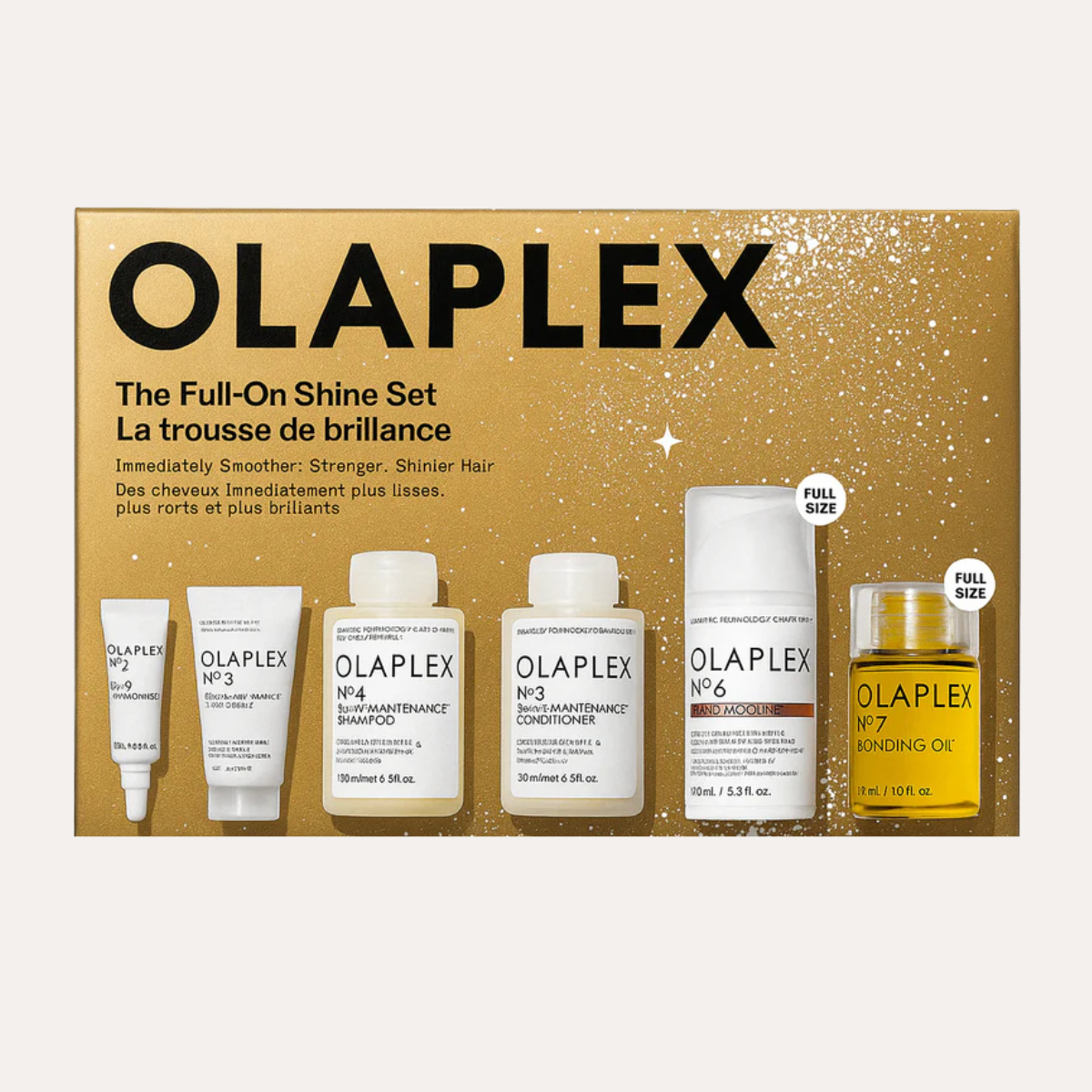OLAPLEX The Full On Shine Set The Full plaukų priežiūros rinkinys
